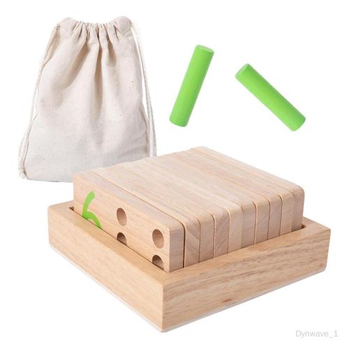 Sticks Inserting Blocks Counting Number Jouet Éducatif Pour Le