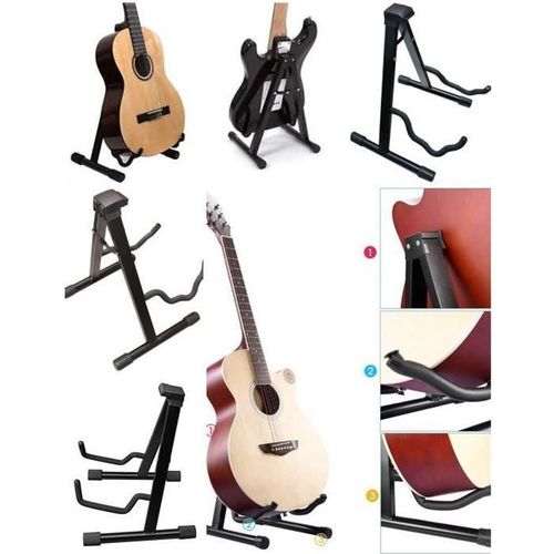 Pied De Guitare Support Professionnel Pour Guitares Folk Acoustique Electrique Bass