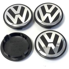 4x Cache Moyeu Volkswagen Jante Centre De Roue VW 65mm noir