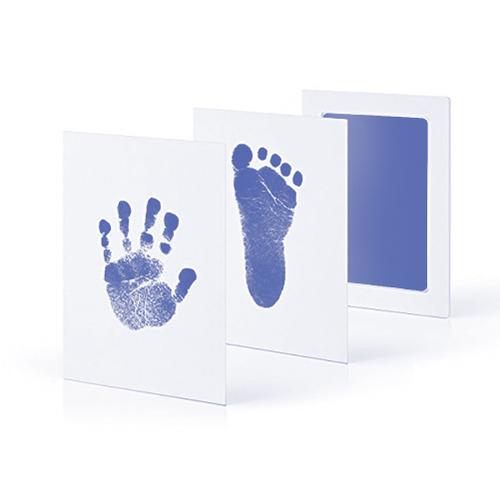 Couleur Bleu Clair Environmental Friendly Non-Toxic Newborn Baby Hand Footprint Imprint Kit Baby Souvenirs Casting Baby Shower Footprint Inkpad