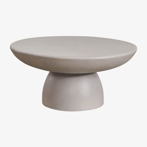 Table Basse Ronde En Ciment (Ø70 Cm) Zenadia Gris Sable