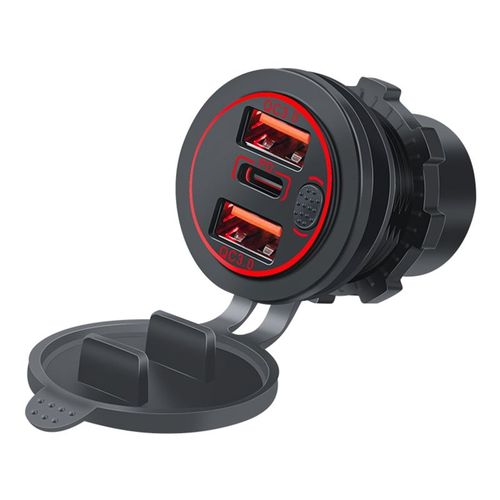 Chargeur De Voiture Mini Usb C, Adaptateur Pd Double Pour Qc 3.0, 3 Ports, Avec Interrupteur Marche/Arrêt, Pour Téléphone Portable