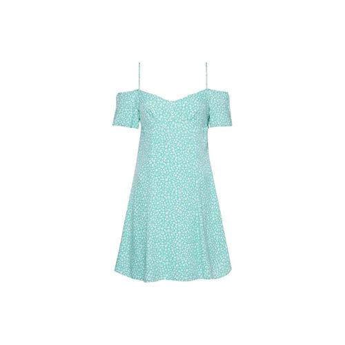 Robe Calvin Klein Epaules Denude Femme Vert