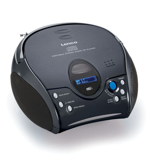 Radio DAB+ portable avec lecteur CD et Bluetooth® SCD-24DAB BK Noir-Argent