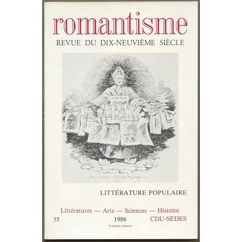 Romantisme Revue Du Dix-Neuvième Siècle : Littérature Populaire