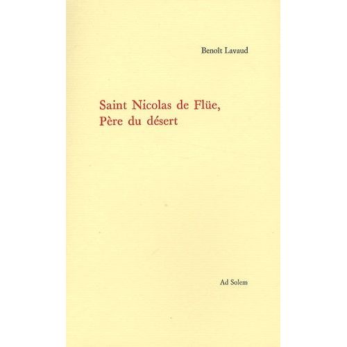 Saint Nicolas De Flüe, Père Du Désert