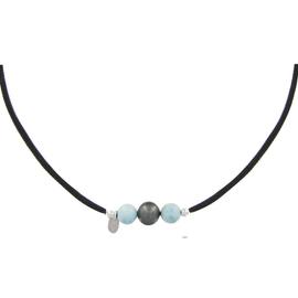 Collier choker perles noires de Tahiti 10/12mm