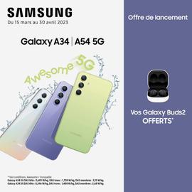 9% sur Smartphone Samsung Galaxy A34 6,6 5G Nano SIM 128 Go Noir