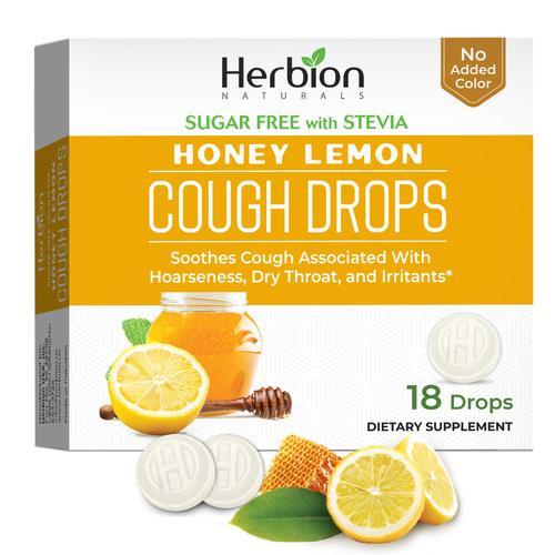 Herbion Naturals Gouttes Contre La Toux À L'arôme Naturel De Miel Et De Citron, Sans Sucre Avec Stévia, Complément Alimentaire, Apaise La Toux, Pour Adultes Et Enfants De Plus De 6 Ans, 18 Gouttes 