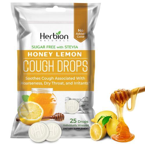 Herbion Naturals Gouttes Contre La Toux À L'arôme Naturel De Miel Et De Citron, Sans Sucre Avec Stévia, Complément Alimentaire, Apaise La Toux, Pour Adultes Et Enfants De Plus De 6 Ans, 25 Gouttes 