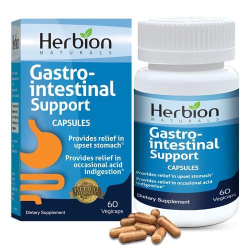 Herbion Naturals Mélange D'herbes De Soutien Gastro-Intestinal Pour Le Soulagement Des Maux D'estomac, La Santé Et La Fonction Gastro-Intestinales, L'indigestion Acide Occasionnelle, 60 Capsules 