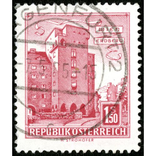 Timbre Oblitéré Republik Osterreich, Wien Erdberg, 1.50 S