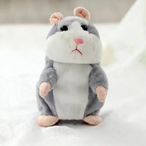 Grey Petit Hamster Roi Peluche Pour Enfants, Jouet Amusant, Apprendre À Imiter Avec Précaution, Apaisant Pour Les Pleurs, Cadeau Pour