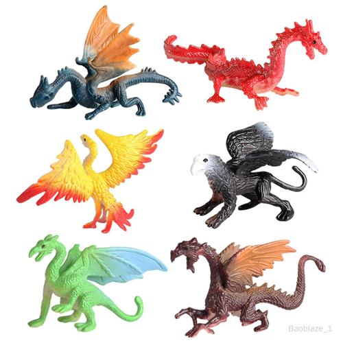 6x De Dinosaure Figurine Décoration De Bureau Jouet Éducatif