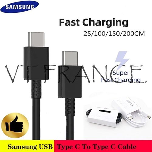 Samsung Cable USB-C 5A Charge Super Rapide, Longueur: 25cm