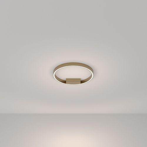 Maytoni Rim Plafonnier Semi-Affleurant Led Moderne Intégré En Laiton, 40cm, 4000k