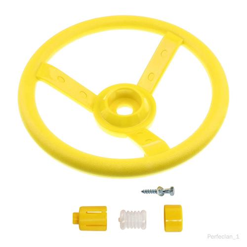 12 " Accessoires De De Jeu Volant Jouet Bateau Pirate Roue Arrière-Cour Playset Pour Playhouse Swing Set Parc D'attractions Treehouse Pièces Jaune