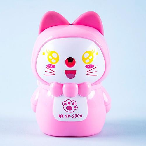 Couleur Chat Rose Taille-Crayon Mécanique Automatique Pour Enfants, Petit Lapin, Papeterie Coréenne Mignonne, Fournitures Scolaires Kawaii