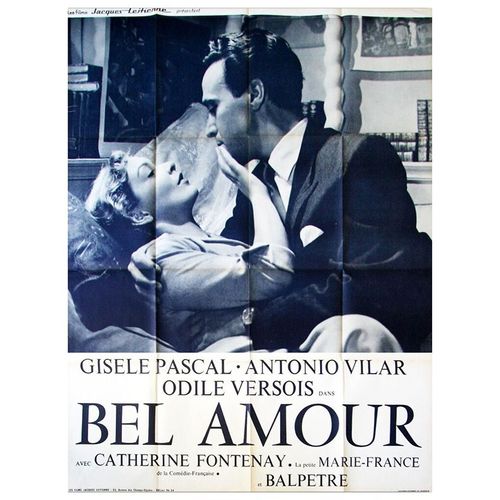 Bel Amour - Véritable Affiche De Cinéma Pliée - Format 120x160 Cm - De François Campaux Avec Giselle Pascal, Antonio Vilar, Odile Versois, Catherine Fonteney - 1951 Ressortie 1968 #