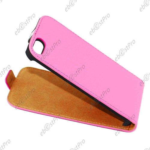 Ebeststar ® Housse Coque Etui En Pu Cuir À Rabat Ultra Fine (Slim Case) Pour Apple Iphone 5s / 5, Couleur Rose