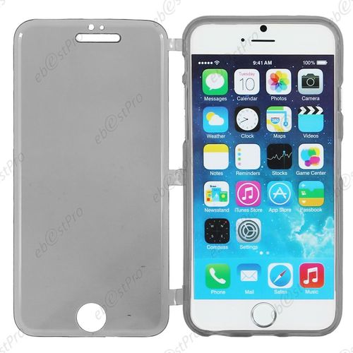 Ebeststar ® Pour Apple Iphone 6 Écran 4.7" - Film + Housse Etui Coque Portefeuille Livre Silicone Gel, Couleur Noir