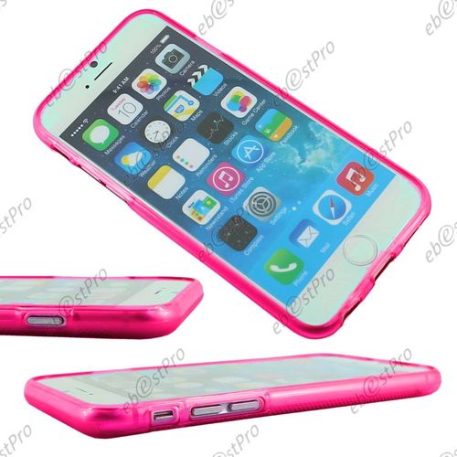 Ebeststar ® Pour Apple Iphone 6 Écran 4.7" - Film + Housse Etui Coque Silicone Gel Motif S-Line Souple, Couleur Rose