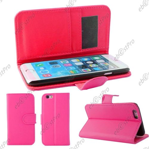 Ebeststar ® Pour Apple Iphone 6 Plus Écran 5,5" Housse Portefeuille Coque Etui Protection Folio + Film D'écran, Couleur Rose