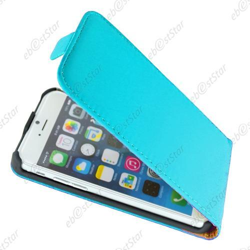 Ebeststar ® Pour Apple Iphone 6 Plus Écran 5,5" Etui Pu Cuir Rabattable Housse Coque Ultra Slim + Film Protection D'écran, Couleur Bleu