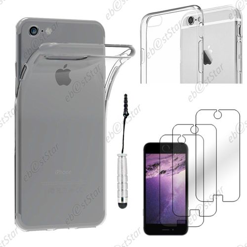 Ebeststar ® Housse Etui Coque Silicone Gel Tpu Souple Ultra Fine 0,5mm Pour Apple Iphone 6 Plus Écran 5,5", Couleur Transparent + Mini Stylet 3 Film