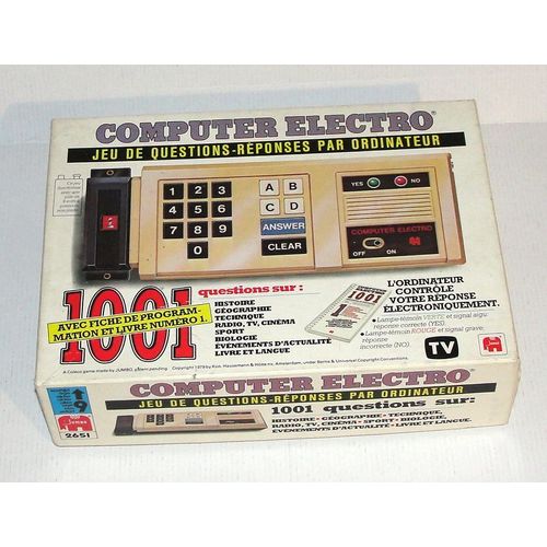Computer Electro Jumbo Vintage 1979 Console Educative Questions Reponses