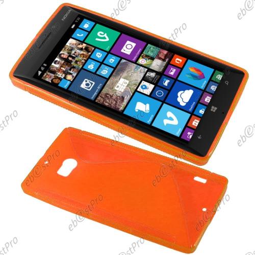 Ebeststar ® Pour Nokia Lumia 930 Etui Housse Coque S-Line Silicone Protection En Gel + Film Protecteur D'écran, Couleur Orange