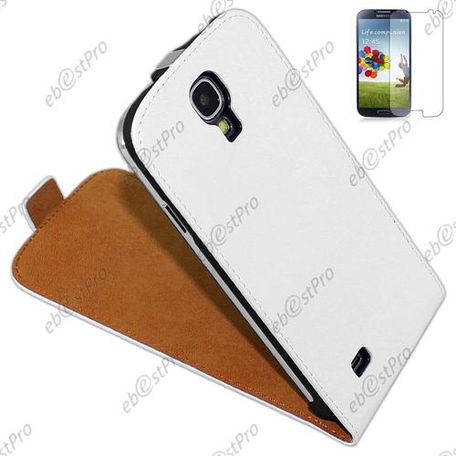 Ebeststar ® Housse Coque Etui En Pu Cuir À Rabat Ultra Fine (Slim Case) Pour Samsung Galaxy S4 I9500 I9505, Couleur Blanc