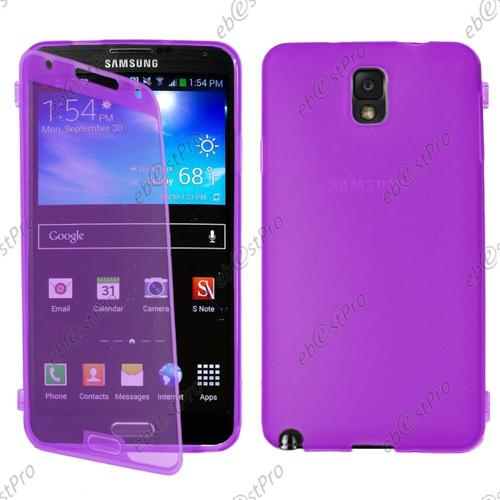 Ebeststar ® Housse Etui Coque Portefeuille Livre Silicone Gel + Film Protection D'écran Pour Samsung Galaxy Note 3 Gt-N9000, N9002, N9005, Couleur Violet