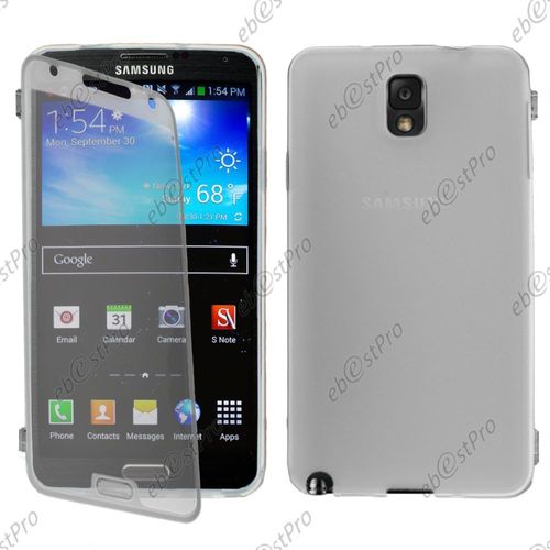 Ebeststar ® Housse Etui Coque Portefeuille Livre Silicone Gel + Film Protection D'écran Pour Samsung Galaxy Note 3 Gt-N9000, N9002, N9005, Couleur Transparent