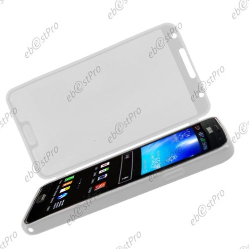 Ebeststar ® Etui Portefeuille Rabattable Livre Housse Coque Silicone Gel + Film Protection D'écran Pour Samsung Galaxy Note 3 Gt-N9000, N9002, N9005, Couleur Transparent