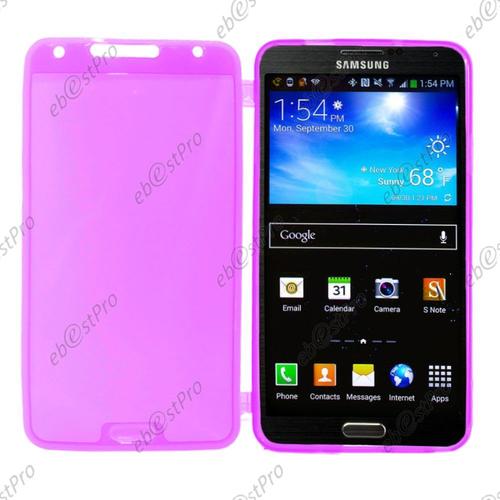 Ebeststar ® Coque Portefeuille À Rabat Housse Etui Livre Silicone Gel + Film Protection D'écran Pour Samsung Galaxy Note 3 Gt-N9000, N9002, N9005, Couleur Rose