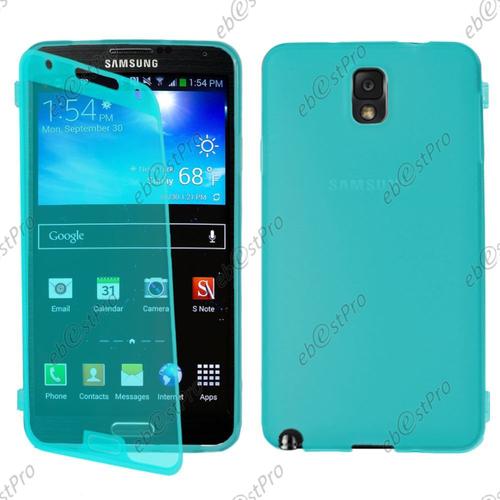 Ebeststar ® Housse Etui Coque Portefeuille Livre Silicone Gel + Film Protection D'écran Pour Samsung Galaxy Note 3 Gt-N9000, N9002, N9005, Couleur Bleu