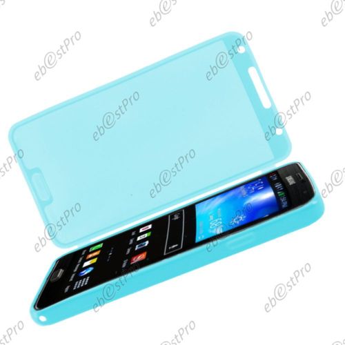 Ebeststar ® Etui Portefeuille Rabattable Livre Housse Coque Silicone Gel + Film Protection D'écran Pour Samsung Galaxy Note 3 Gt-N9000, N9002, N9005, Couleur Bleu