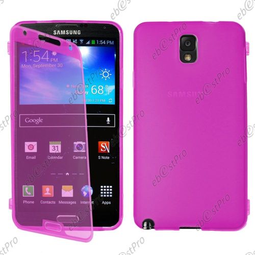 Ebeststar ® Housse Etui Coque Portefeuille Livre Silicone Gel + Film Protection D'écran Pour Samsung Galaxy Note 3 Gt-N9000, N9002, N9005, Couleur Rose