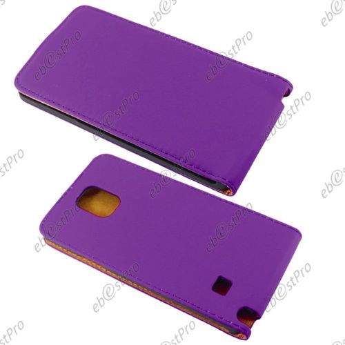 Ebeststar ® Pour Samsung Galaxy Note 4 N910f Etui Pu Cuir Rabattable Housse Coque Ultra Slim + Film Protection D'écran, Couleur Violet