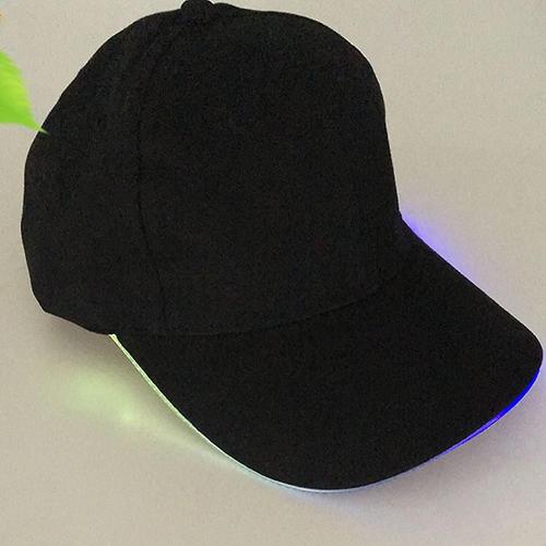 Fashion Led Light Up Peaked Baseball Cap Cotton Flash Glowing Hat For Men Women-Multicolored Light