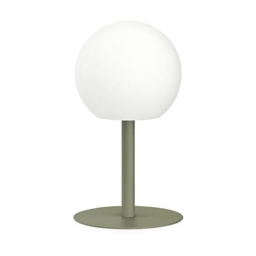 Xanlite - Lampe À Poser Boule Kaki Rechargeable En Métal Led Ip44, 400 Lumens, Cct Et Dimmable, Hauteur Ajustable - Lp16bkrcct