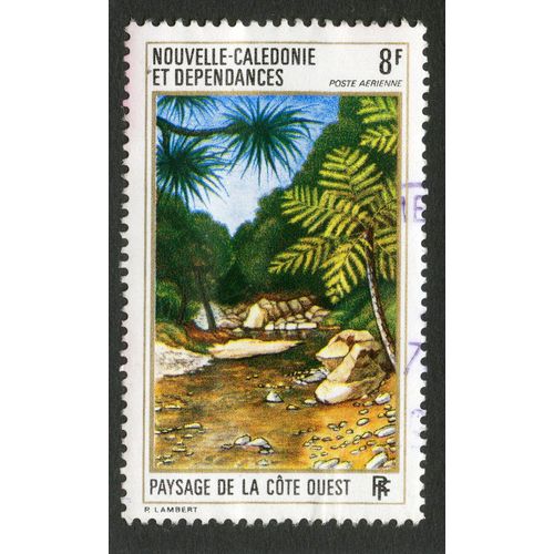Timbre Oblitéré Nouvelle-Calédonie Et Dépendances, Poste Aérienne 8f, Paysage De La Côte Ouest, Rf, Lambert