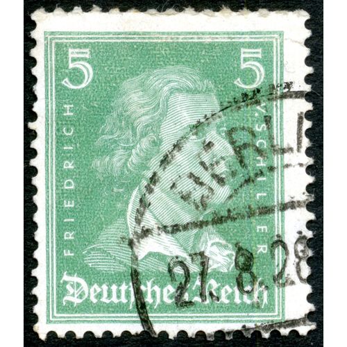 Timbre Oblitéré Deutsches Reich, Friedrich V. Schiller, 5