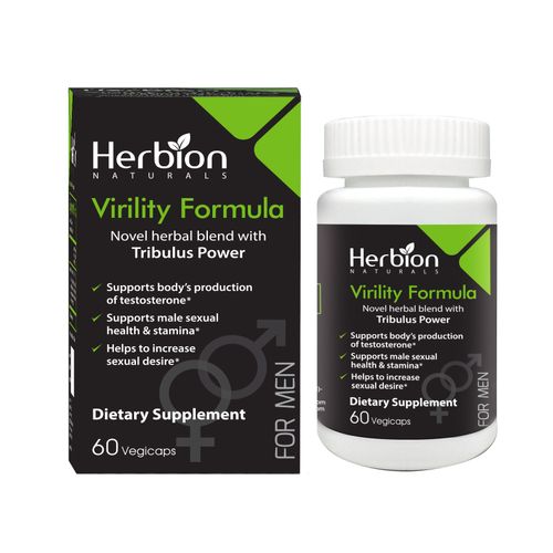 Formule De Virilité Herbion Naturals Avec Tribulus Power - Booster De Testostérone, Améliore L'énergie, La Taille, Stimule La Perte De Graisse Et La Définition Musculaire, 60 Capsules Végétales 