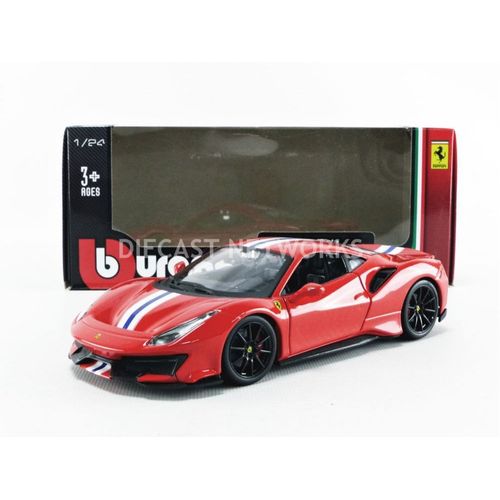Bburago 1/24 26026r Ferrari 488 Pista - 2017 Diecast Modelcar-Bburago
