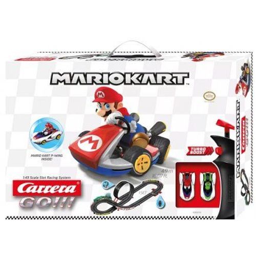 Circuit Voitures Electrique 158x68cm Mario Et Yoshi - Piste Course 4,9m - Looping, Virages, Droites - Carrera Go Enfant 6 Ans - Carte En Bonus