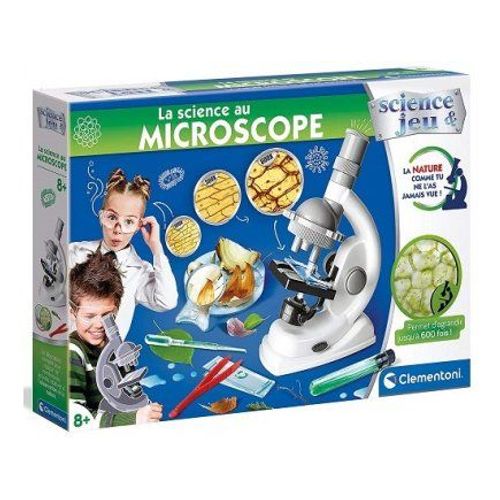 Coffret Science Au Microscope 100x 300x 600x - Plus De 50 Experiences Scientifiques - Kit Educatif Enfant 8 Ans - Nature