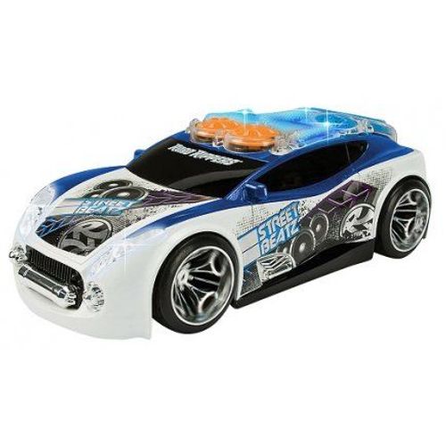 Street Beatz, La Voiture De Course Avec Hauts Parleurs - Road Rippers Blanc, Bleu - Vehicule Tuning 25 Cm, Sons Et Lumieres