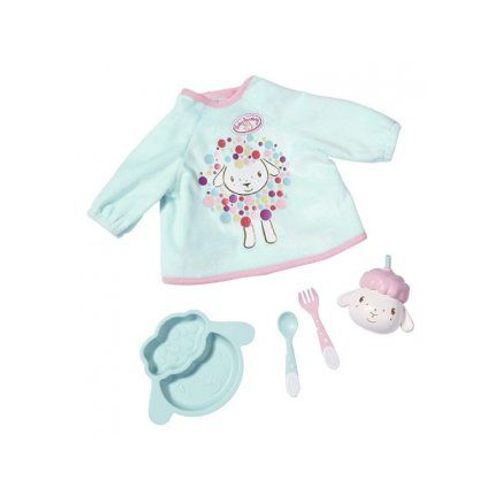 Coffret Repas Poupon 43 Cm Pour Baby Annabell - Inclut Couverts, Gobelet, Assiette, Bavoir - Accessoires De Jeu Poupee - Fille